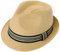 Comhats Unisex Fedora Herren Strohhut Fedora Sommer Sonnenhut Panamahut Strandhut 00774_Beige M