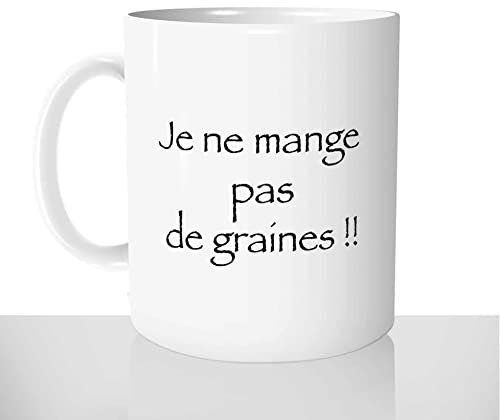 Mug-Cadeau Je Ne Mange Pas De Graines - Tasse Idée Cadeau Original Kaamelott Maitre d'Armes - Offrir Anniversaire Noël