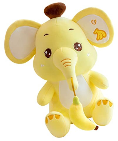 ibasenice Elefant Plüschtier Stofftierpuppe Kuscheltier Cartoon Stoffpuppe Dekoration für Kinderzimmer Home Dekoration Sofa Bett Tisch 25cm Gelb Weiches PP Baumwolle für Kleinkinder Kreative Heimdeko