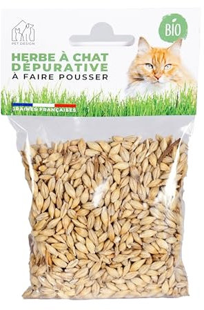 PET DESIGN - PET DESIGN Herbe à chat Depurative Graines BIO 100gr