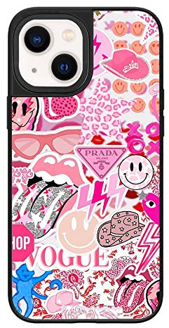 Ehreus iPhone 13 Case Aesthetic Cute Hippie Pattern Shock Absorbing for Women Girls