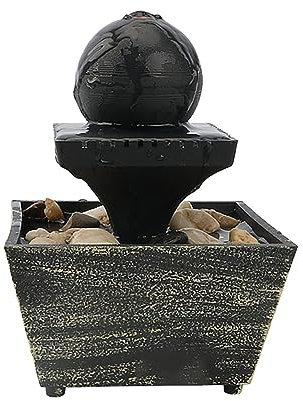 HYQHYX Espejo Fuente de Agua Fuente de Escritorio, Fuente de Agua Corriente, decoración de Escritorio, Cascada de Agua Corriente, recolección de Riqueza y paisajismo acuático