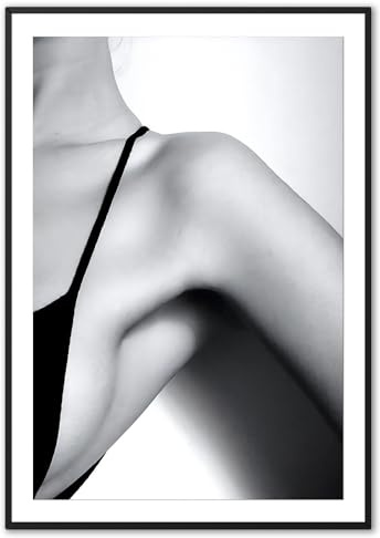 Abstrakte Frauen-Körpermalerei, ästhetische Wandkunst, Schwarz-Weiß-Fotografie-Poster, Frauen-Silhouette, Bild, Modedrucke, schwarz-weiß, weibliche Leinwand, modisches Kunstwerk für Wände, 40,6 x 61