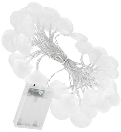 Garneck Biegsame Shell String Lichter 40 Birnen 6m Länge Batterie Für Strand Party Romantische Atmosphäre