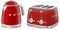Smeg 50’s Style Retro Range Breakfast Set, 0.8L 1400W Mini Kettle and Multi-Functional Control 4-Slice 2000W Toaster, Red, KLF05RDUK/ TSF03RDUK
