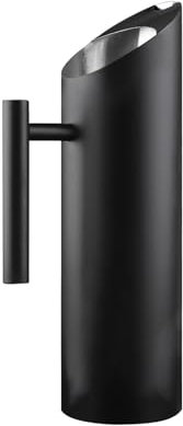 Stainless Steel Water Pitcher Black Metal Pitcher with Ice Guard Cold Drinking Carafe Jug for Juice, Beer, Milk, Ice Tea or Other Beverage by MUGLIO (53oz)