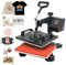 25 x 30 cm Presse à Chaud 1000W Presse de la Chaleur Machine de Sublimation Textile Heat Press Pivotant à 360 Degrés pour t-Shirts/Coussin/Sac