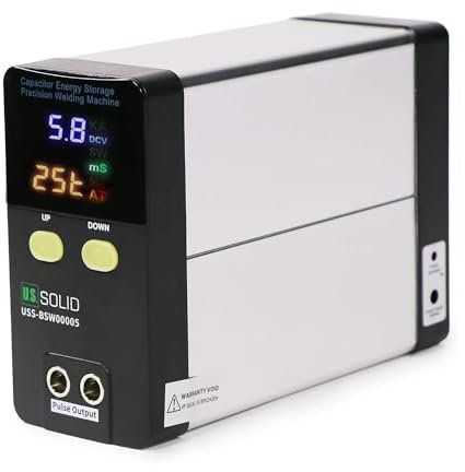U.S. Solid USS-BSW05 - Saldatrice a punti a batteria 11,6 KW 2000 A, a condensatore a impulsi, mini saldatrice portatile a punti per 18650, batteria al litio 21700