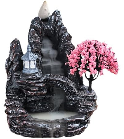 Brûleur d'encens Reflux - Porte-encens à reflux, brûleur d'encens en cascade | Support d'encens à reflux créatif, brûleur d'encens décoratif zen intérieur pour bureau à domicile, méditation, temple de
