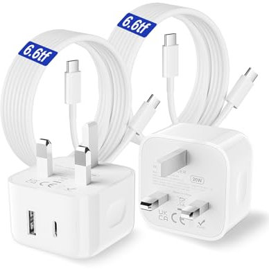 i Phone 15 Fast Charger Plug and Cable,2Pack iPad 20W USB C and USB Power Adapter Dual Port Wall Charging Plug with USB C to C Cable for i Phone 15/15 Plus/15 Pro/15 Pro Max,iPad Pro/Air Type C Series