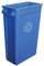 Chabrias Ltd 87 Litre Slim Bin Recycling Container, Space Saving Design, Rectangular for Home, Office, Kitchen – Commercial Product Vented Slim Waste Receptacle Bin (1, Blue)