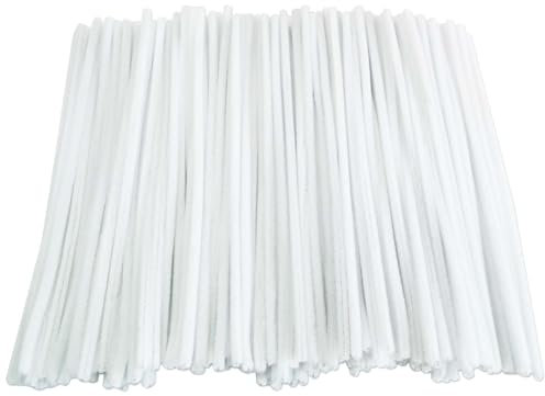 FANGZIDM 200 Limpiapipas Chenilla Blanca 300x6mm Alta Densidad para Manualidades Decoración Creativa Bricolaje