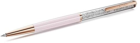 Swarovski Stylo à bille Crystalline Silk, Rose, Laqué rose, placage de ton or rose