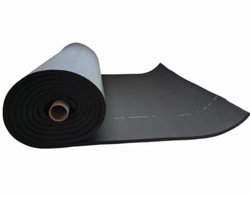 Aislante Térmico Adhesivo, 10 mm de Espesor, 150 cm de Ancho, Se entrega en Rollo de Goma Ignífuga, se vende a metros lineales
