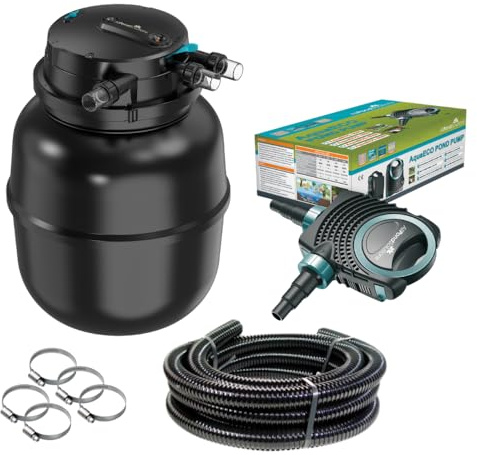 allpondsolutions Auto Cleaning Pressurised Koi Fish Pond Filter with UV Steriliser Light and Timer All in One Complete Kit - Ponds Up to 50000 litres - PRO-50000-KIT