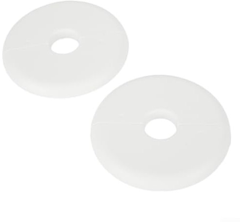 Set of 2 Radiator Pipe Collars, Plastic Radiator Pipe Cover Collars 70mm Outer Diameter 15mm Inner Diameter for Heating Pipes Water Pipes and Gas Pipes (white)
