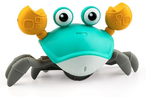 sacemontic Musik Kinder Spielzeug Krabbe für 3 4 5 6 Jahr, Singendes Musikalisches Kinderspielzeug ab 3 Jahr Junge Mädchen