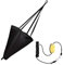Cunlvyyds Drift Sock Sea Anchor with Kayak Tow Rope Buoy Ball Fishing Drogue for Boat Pontoon 24 inch Black
