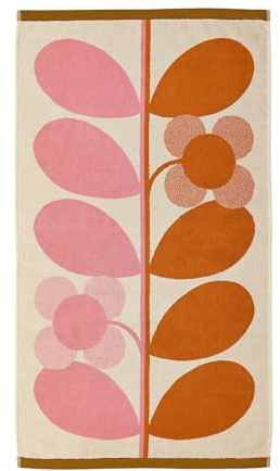 Orla Kiely Badetuch, Stiel, Bloom, Duo, Blush, 70 x 125 cm