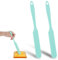 simarro Lot de 2 spatules longues en silicone pour bocaux de cuisson, grattoir à pâte, mixeur, grattoir à beurre, grattoir à mélanger, bâton de levain, épandeur de confiture pour racler le sucre glacé