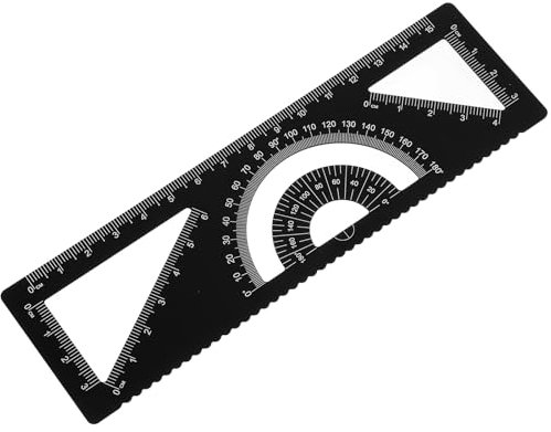Ymapinc Metall Lineal 15 cm Bruchsicher Lineal 15cm Geometrie Set Mathematische Geometrie Werkzeug für Schüler Lehrer Architekt Zeichenmessung