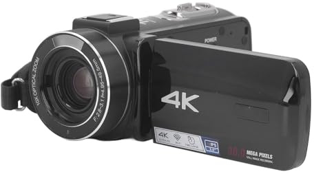 Cryfokt 4K Camera with 3 Inch HD Touch Screen 10X Digital Zoom Camera with Auto Focus for Religious Events, Family Gatherings and Football Matches