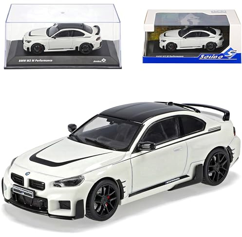 alles-meine.de GmbH B*M*W 2er M2 Performance G87 Coupe Alpine Weiss 2. Generation Ab 2023 1/43 Solido Modell Auto mit individiuellem Wunschkennzeichen