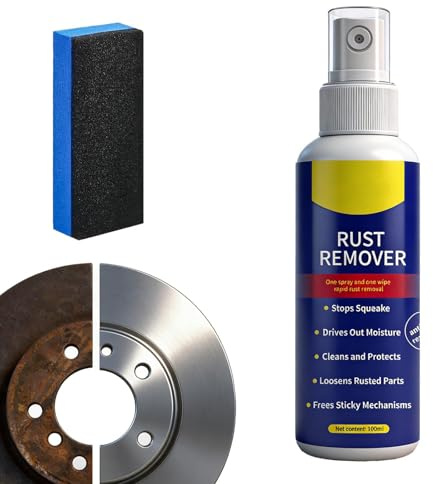 Rust Remover Spray for Metal,2026 Upgrade Heavy Duty Metal Cleaner for Vehicles, Tools, Chains, Iron Out Rust Stain Remover, Multi-Surface Cleaner, Fast-Acting Oxidation Remover (1Pcs)