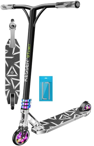 KESSER® Stunt Scooter GT-Limit 360° Lenkung Funscooter Stuntscooter mit Ständer ABEC 9 Kugellagern, 110 mm PU Räder, Kickscooter Tretroller Cityroller Trick Roller für Kinder Erwachsene