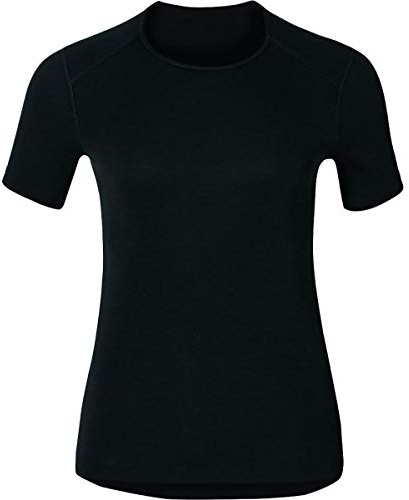 Odlo Damen Unterhemd BL TOP Crew Neck s/Active Warm, Black, XL, 152031