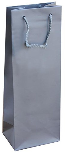 Silver Bottle Gift Bag with cord Handle (Pack of 72)