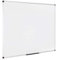 Bi-Office Magnetisches Whiteboard Maya, 120 x 90 cm, Lackierte Stahloberfläche, Trocken Abwischbar, Memoboard mit Aluminiumrahmen und Stifteablage, Magnettafel