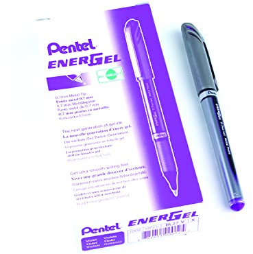 Pentel 0.7 mm Energel Plus Roller Pen - Violet (Pack of 12 Pens)