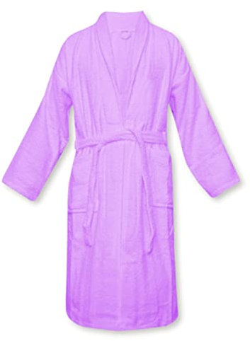 A & B TRADERS Bath Robe 100% Egyptian Cotton Terry Towelling Robe Gown Luxury and Super Soft (Pink)