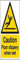 VSafety 63044AU-S - Señal de advertencia de suelo mojado resbaladizo, diseño con texto en inglés Caution Floor Slippery When Wet, autoadhesiva, vertical, 200 mm x 300 mm, color negro y amarillo