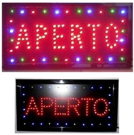 TrAdE Shop Traesio INSEGNA Luminosa INSEGNE Luminose A LED con Scritta Aperto