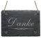 Schiefertafel « DANKE » Größe ca. 22 x 16 cm - Schild Dekoschild Dekoration Home Accessoires Haus - Hochzeit Freundschaft Dankeschön Dankbarkeit