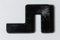 Garnelen Tom U-Line Abdeckscheibe Halter für Wandstärke 4 mm, Deckelstärke 4 mm, schwarz, 4 STK.