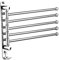 TabEnter Rotatif Barre Porte-Serviettes Mural avec 5 Tige, Acier Inoxydable Cintre Rack avec Un Crochet, sans perçage, Serviette de Bain Organiseur pour Salle de Bain