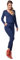 Lemoniade stylischer Jumpsuit Made in EU mit V-Ausschnitt und raffinierten Details, Navy Langarm, Gr. L (38/40)