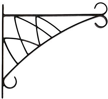 Garden Pride Premium Hanging Basket Bracket – Made of plastic coated solid steel - Lotus Leaf Patterned (12 Bracket)
