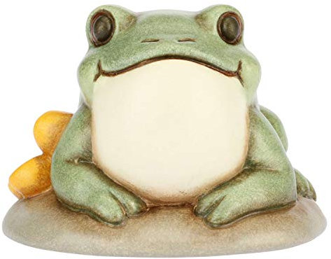 THUN - Soprammobile Mini Animale Rospo - Accessori per la Casa da Collezionare - Linea Acqua Dolce - Ceramica - 6 x 4 x 4,7 h cm