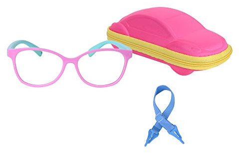 JoXiGo Lunettes Ordinateur Anti Lumière Bleue Enfant Bébé Garçon et Fille (3-8ans) + Cordons à lunettes + Étui à Lunettes