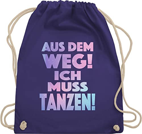 Turnbeutel Rucksack - Festival Zubehör - Aus dem Weg Ich muss tanzen I Geschenk Tanzliebhaber I Tanzbegeistert I Party I Dance - Unisize - Lila - festivaltasche festivalbeutel konzert tanz beutel