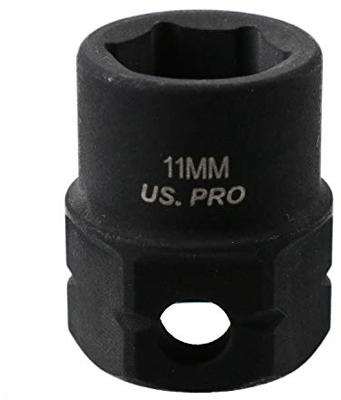 11mm Metric Stubby 3/8” Drive Shallow Impact Socket Hex Shank 25mm Depth