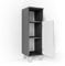Vicco Midischrank Fynn, Badmöbel, Anthrazit/Weiß Hochglanz, 30 x 95 cm