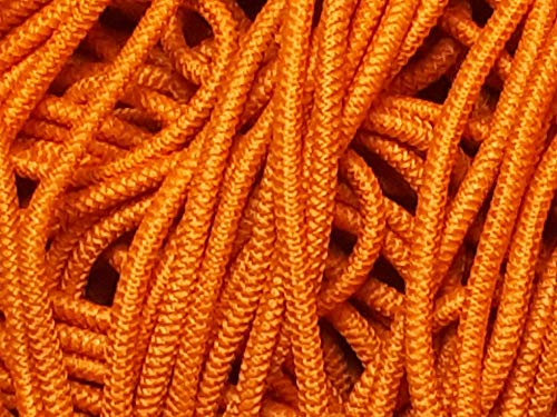 Fashion-Sonderposten Gummiband, Gummilitze, Gummikordel 3mm in Orange - 5 Meter