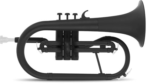 Classic Cantabile MardiBrass ABS Kunststoff Flügelhorn - Perinet-Ventile - 600g leicht - Bohrung: 11,5 mm - inkl. Mundstück und Gigbag - matt-schwarz