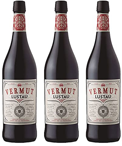 Vermut Rojo Lustau de 75 cl - Elaborado en Jerez - Bodegas Grupo Caballero (Pack de 3 botellas)