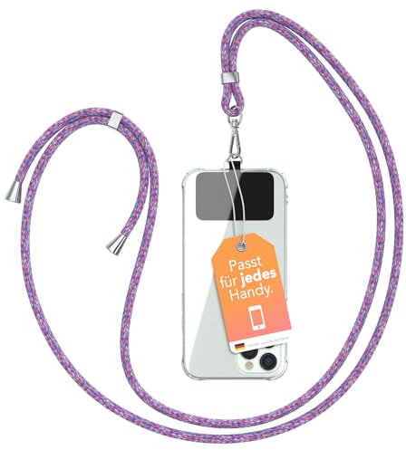 EAZY CASE - Handykette Universal [KOMPATIBEL MIT JEDEM Handy] - Handyband & Schnur zum Umhängen - Handyhülle mit Kette - Handy Umhängeband - Phone Strap Schnur - Lanyard Kordel - Phone Chain